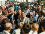 Milan Kučan pri kovaču na praznovanju 900-letnice, 22. september 1991 title=