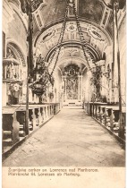 Notranjost farne cerkve. 
Poslana 26. 4. 1913. title=