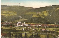 Razglednico je leta 1911 založil lovrenški trgovec Hans Boldin title=